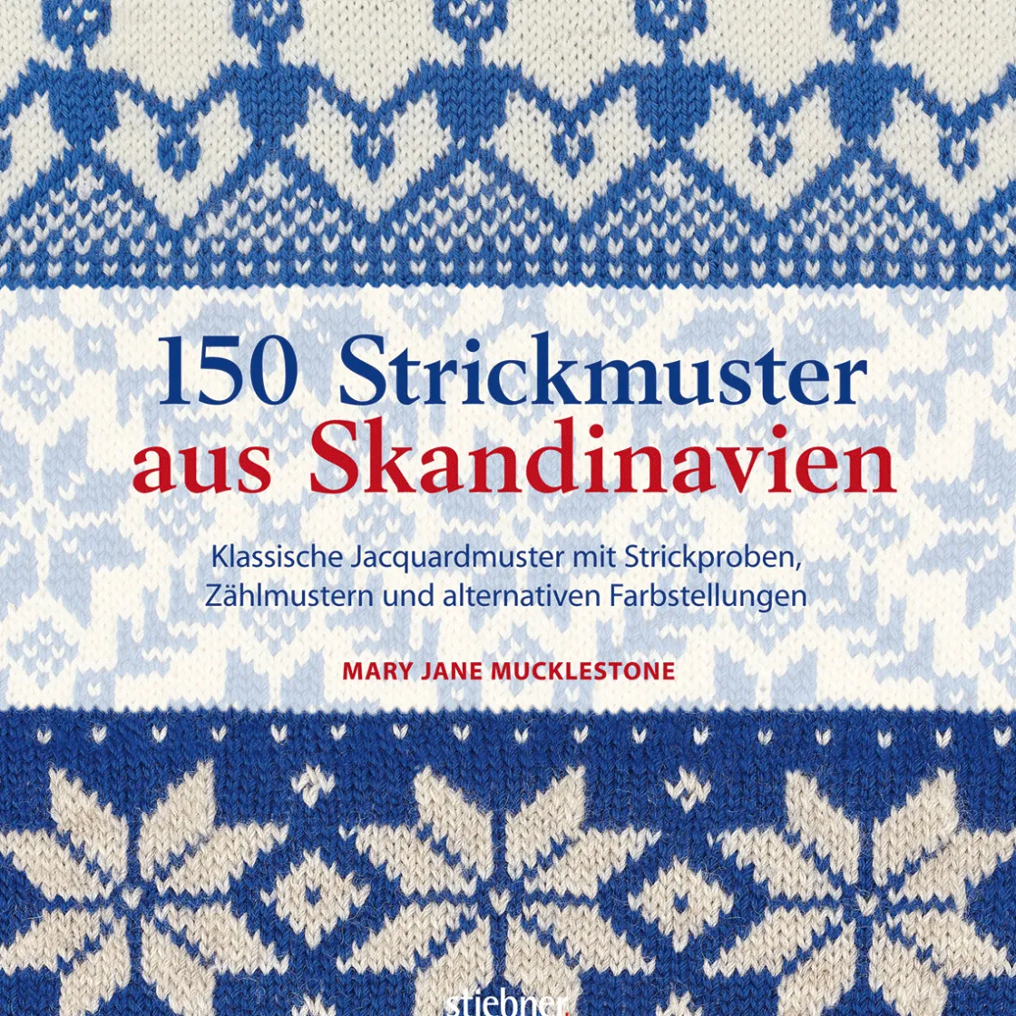 Outlet Waschbär 150 Strickmuster aus Skandinavien. Klassische Jacquardmuster mit Strickproben, Zählmustern und alternativen Farbstellungen.