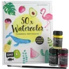 Waschbär 50 x Watercolor. Starter-Set inkl. 3 Farben und Pinsel.