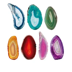 Hot Waschbär Achat-Scheiben Chakra-Set