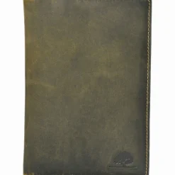 Sale Waschbär Ausweisetui aus Vintage-Leder, olivgrün.