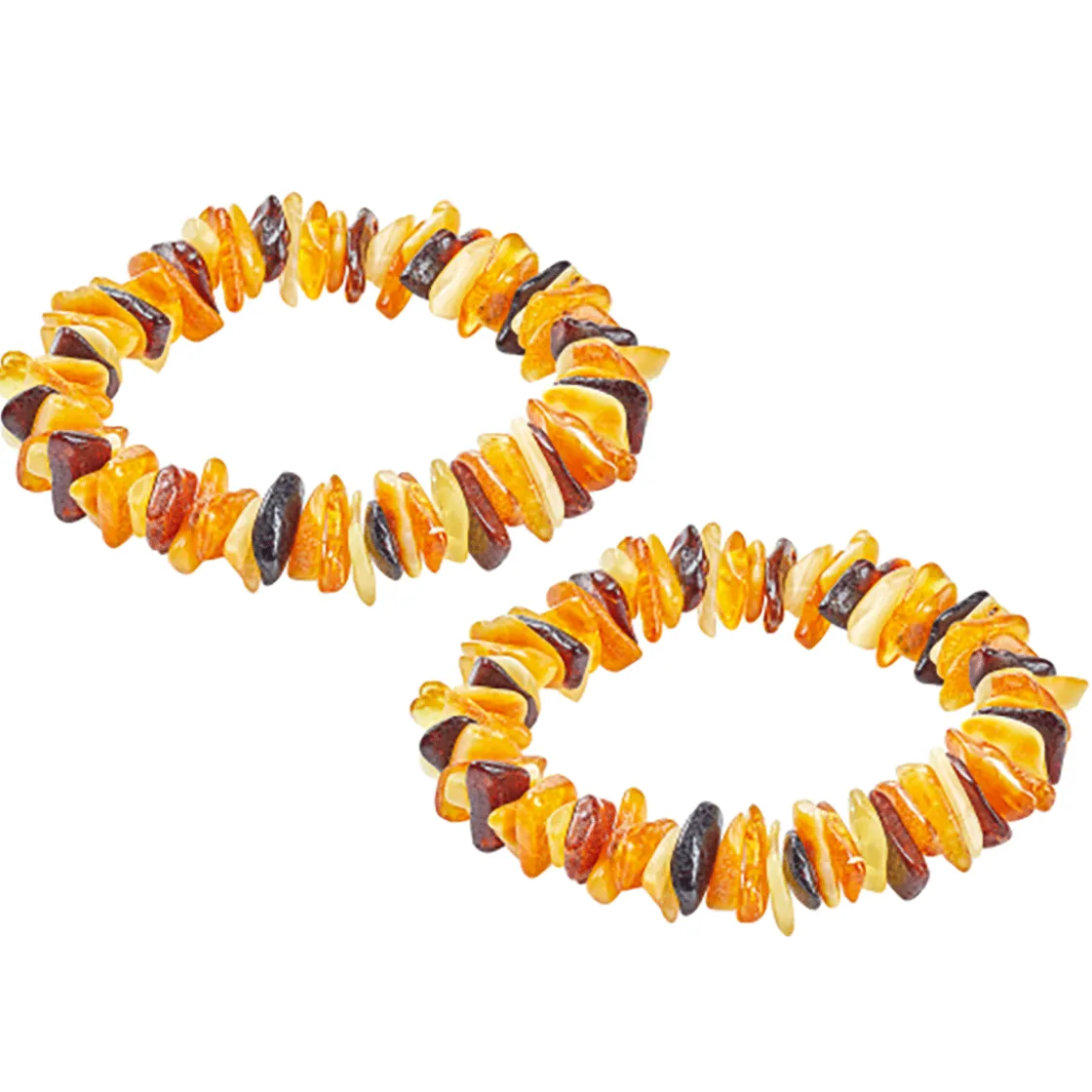 Hot Waschbär Bernstein-Armband, 2er Set