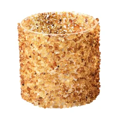 Clearance Waschbär Bernstein-Teelichthalter „Lebensfreude“ klein