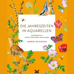 Online Waschbär Die Jahreszeiten in Aquarellen. Naturmotive in Schritt-für-Schritt-Anleitungen.
