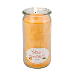 Discount Waschbär Duftkerze »Orange-Zirbe«.