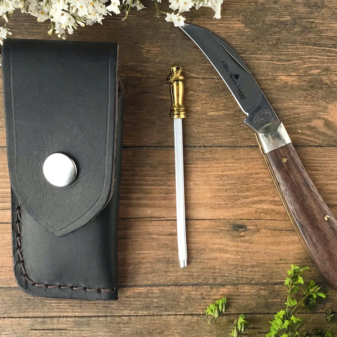 Discount Waschbär Geschenk-Set, Premium-Gärtnermesser mit Zubehör.