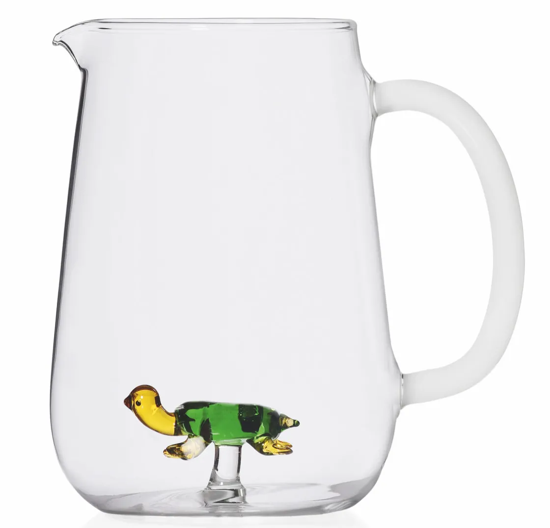Waschbär Glaskanne »Schildkröte«.