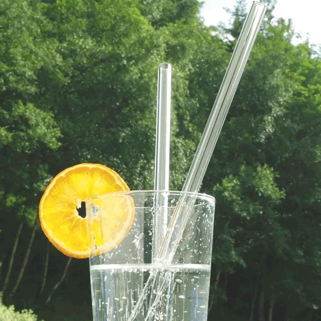 Best Waschbär Glas-Trinkhalme, 5er-Set.