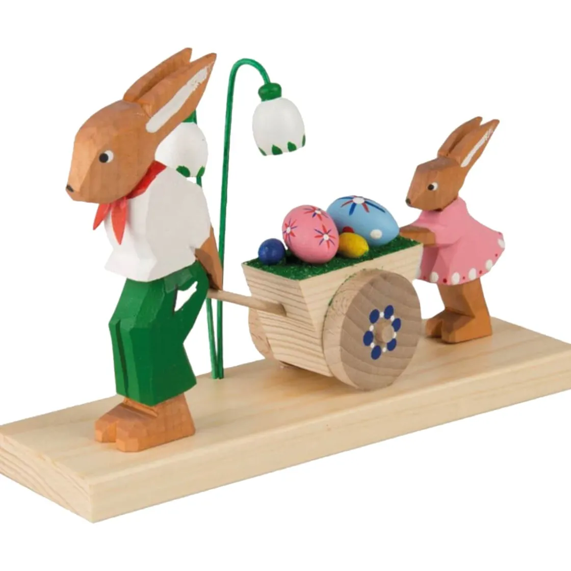 Discount Waschbär Hasenfamilie mit Wagen.