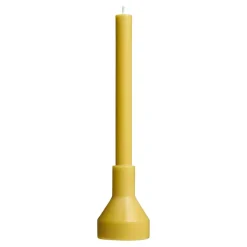 Hot Waschbär Kerze mit Kerzenhalter, gelb.