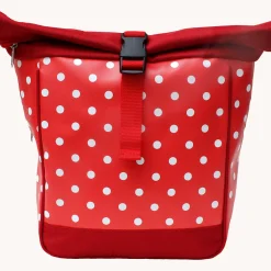 Clearance Waschbär Kleine Kombi-Fahrradtasche & Rucksack »Polka Dots«.