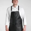 Sale Waschbär Kochschürze aus Rindleder, schwarz.