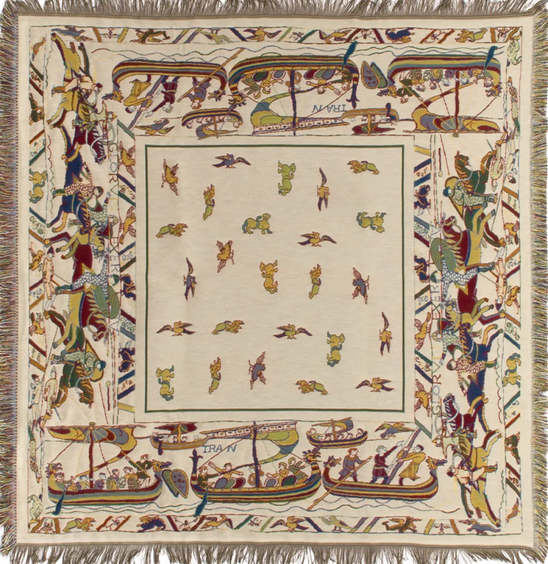 Sale Waschbär Kunstvolles Tuch »Teppich von Bayeux«, Schiffe.