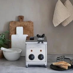 Discount Waschbär Milantoast Sandwichtoaster aus Edelstahl.