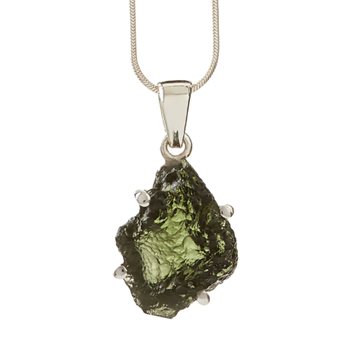 Best Waschbär Moldavit-Anhänger, Rohstein.