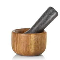 Online Waschbär Mörser aus Akazienholz Ø 9 cm.