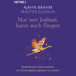 Waschbär Nur wer loslässt, kann auch fliegen: Buddhistische Lebensweisheit, um Schwierigkeiten gelassen zu meistern.