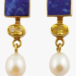 Best Waschbär Ohrstecker »Vermeer« mit Halbedelsteinen.