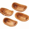Discount Waschbär Schalen aus Olivenholz, 4er-Set.
