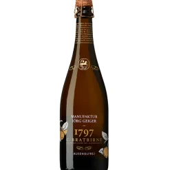 Waschbär Schaumwein aus der »Champagner Bratbirne«, alkoholfrei.