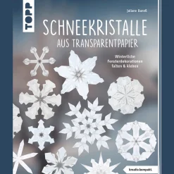 Sale Waschbär Schneekristalle aus Transparentpapier. Winterliche Fensterdekorationen falten und kleben.