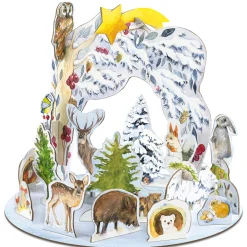 Waschbär Steck-Adventskalender »Tiere im Winter«.
