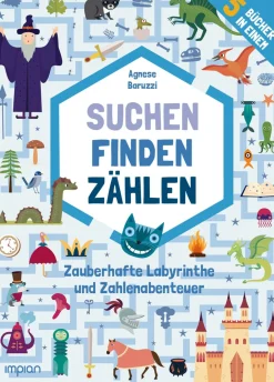 Waschbär Suchen, Finden, Zählen. Zauberhafte Labyrinthe und Zahlenabenteuer.