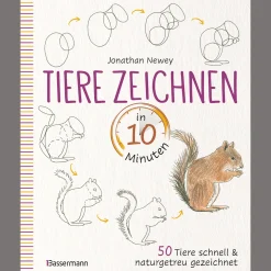New Waschbär Tiere zeichnen in 10 Minuten. 50 Tiere schnell und naturgetreu gezeichnet: Ganz einfach zeichnen lernen. Das Zeichenbuch für Einsteiger.