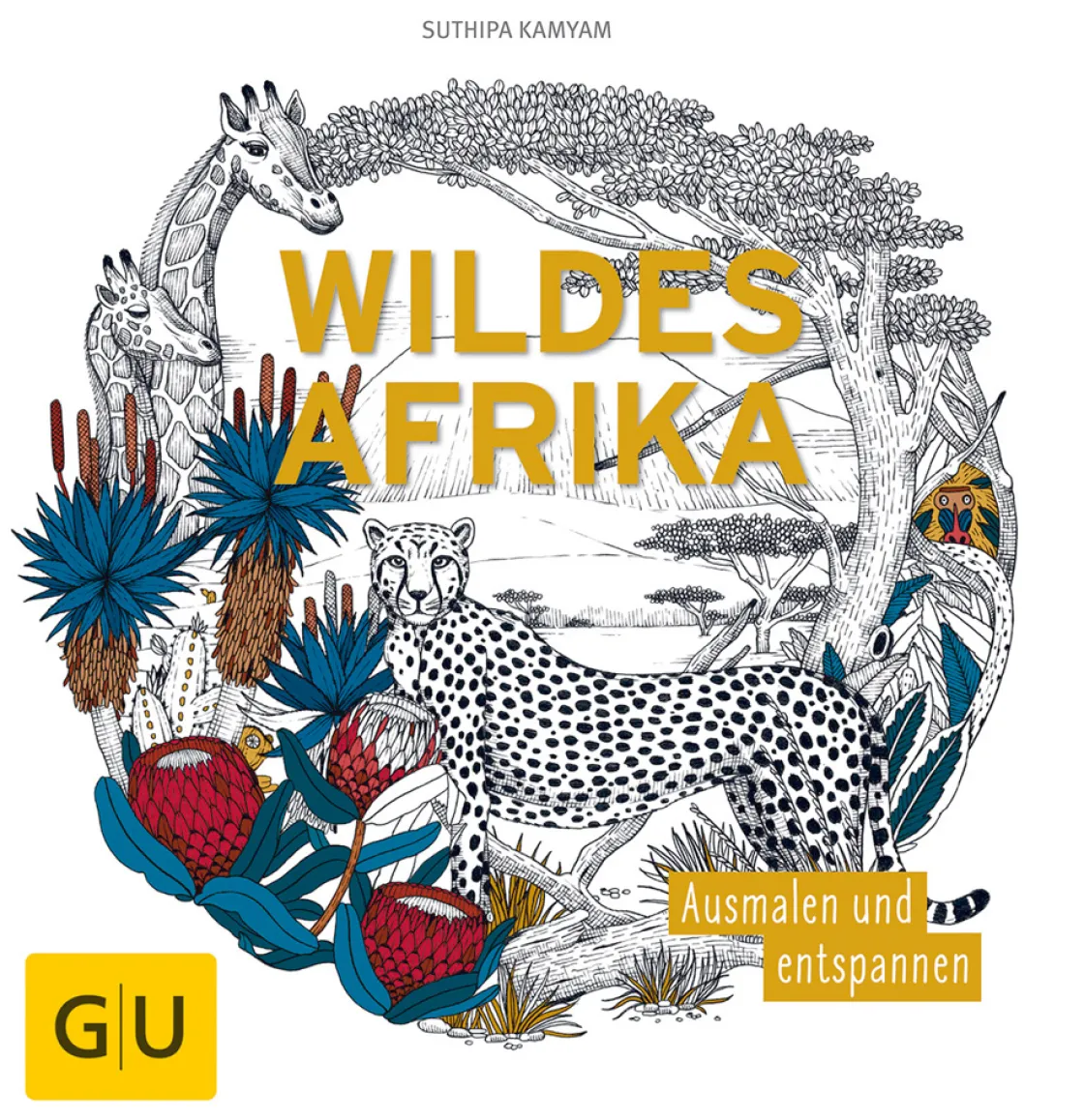 Hot Waschbär Wildes Afrika - Ausmalen und entspannen