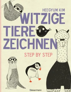 Online Waschbär Witzige Tiere zeichnen.