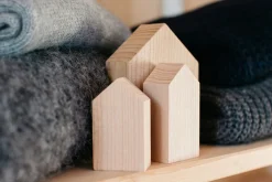 New Waschbär Zedernhäuser-Set, 3-teilig.